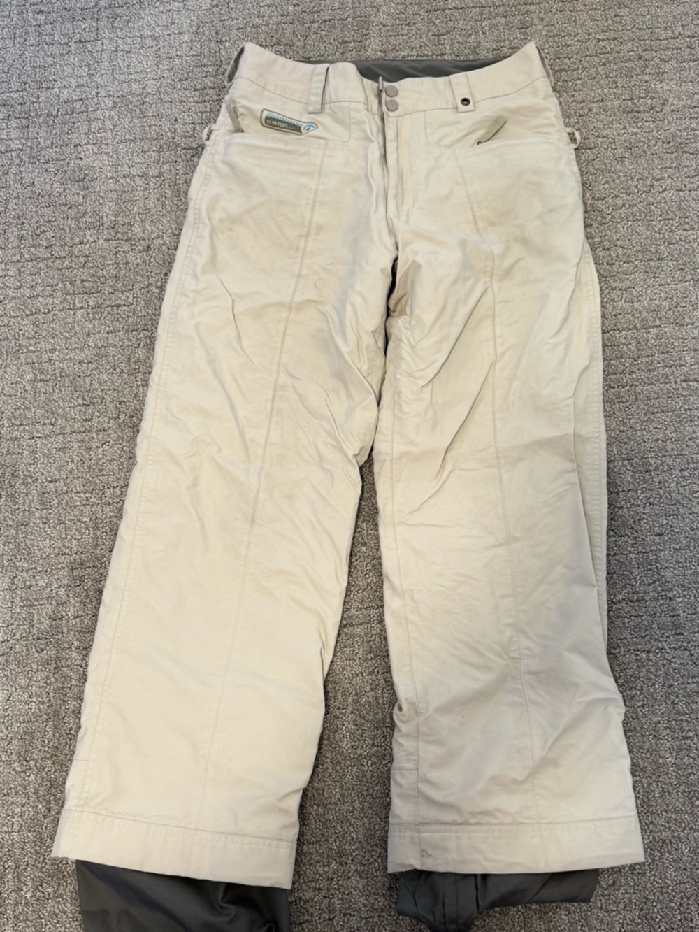 Burton women's beige snowboarding pants size small